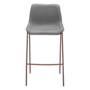 Zuo Magnus 109938 Barstool - Slate Grey & Walnut IMAGE 3