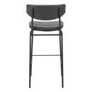 Zuo Charon 110261 Barstool - Vintage Black IMAGE 4