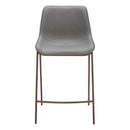 Zuo Magnus 109936 Counter Stool - Slate Grey & Walnut IMAGE 3