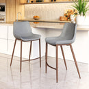 Zuo Magnus 109936 Counter Stool - Slate Grey & Walnut IMAGE 7