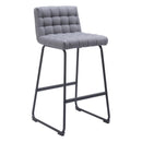 Zuo Pago 110072 Barstool - Grey IMAGE 1