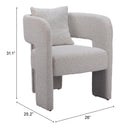 Zuo Melilla 109990 Dining Chair - Misty Grey IMAGE 8