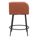 Zuo Horbat 109946 Counter Stool - Brown IMAGE 2