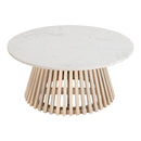 Zuo Mazara 109861 Coffee Table - White & Natural IMAGE 2