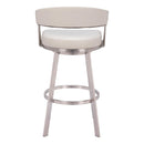 Zuo Bantry 110046 Swivel Barstool - White IMAGE 4