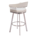 Zuo Bantry 110046 Swivel Barstool - White IMAGE 5