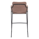 Zuo Marcel 109668 Barstool - Brown IMAGE 4