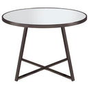 Coaster Furniture Jillian 120630 Round 45-inch Mirror Top Dining Table - Black Nickel IMAGE 2