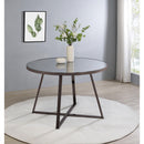 Coaster Furniture Jillian 120630 Round 45-inch Mirror Top Dining Table - Black Nickel IMAGE 3