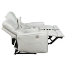 Coaster Furniture Greenfield 610262P Upholstered Power Reclining Loveseat - Dove Grey IMAGE 7