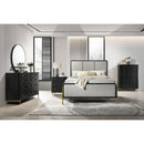 Coaster Furniture Arini 224331Q Upholstered Queen Panel Bed - Black and Grey IMAGE 5