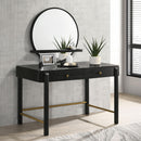 Coaster Furniture Arini 224338 Round Vanity Wall Mirror with Shelf - Black IMAGE 4