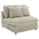 Coaster Furniture Blaine 509897 Upholstered Armless Chair - Sand IMAGE 1