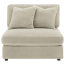 Coaster Furniture Blaine 509897 Upholstered Armless Chair - Sand IMAGE 3