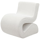 Coaster Furniture Ronea 903154 Boucle Upholstered Armless Curved Chair - Cream IMAGE 4