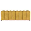 Coaster Furniture Summer 910292 Fabric Upholstered Tufted Accent Bench - Mustard Yellow IMAGE 2