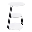 Coaster Furniture Hilly 930071 3-tier Round Accent Side Table - White and Black IMAGE 6