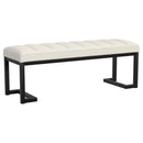 Coaster Furniture Mesa 907514 Boucle Upholstered Tufted Accent Bench - Vanilla IMAGE 1