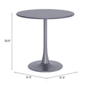 Zuo Soleil 704037 Dining Table - Grey IMAGE 8