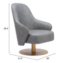 Zuo Withby 110107 Accent Chair - Grey IMAGE 8