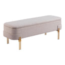 Zuo Lebreton 110082 Storage Bench - Oatmeal Beige IMAGE 1
