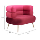 Zuo Arish 109999 Accent Chair - Red IMAGE 8