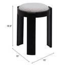 Zuo Banjul 109815 Ottoman - Misty Grey IMAGE 8