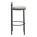 Zuo Sisal 110097 Barstool - Beige Tweed IMAGE 2