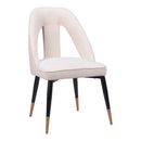 Zuo Artus 110002 Dining Chair - Ivory IMAGE 1