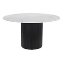 Zuo Izola 110140 Dining Table - White & Black IMAGE 1