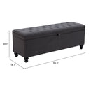 Zuo Halifax 110083 Storage Bench - Gravel Grey IMAGE 7