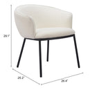 Zuo Essen 110101 Dining Chair - Ivory IMAGE 8