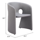 Zuo Rosyth 110124 Dining Chair - Slate Grey IMAGE 8