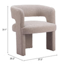 Zuo Java 109989 Accent Chair - Sandy Beige IMAGE 10