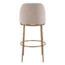 Zuo Nordhavn 110271 Swivel Barstool - Beige & Gold IMAGE 4