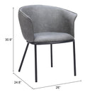 Zuo Garston 110175 Dining Chair - Grey IMAGE 8