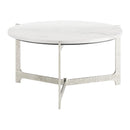 Zuo Barmas 110255 Coffee Table - White & Silver IMAGE 1