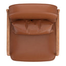 !nspire Fani 403-926SD Accent Chair, Faux Leather - Saddle and Walnut IMAGE 6