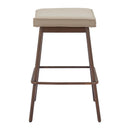 Zuo Divat 110331 Counter Stool - Beige & Walnut IMAGE 2