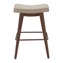 Zuo Divat 110331 Counter Stool - Beige & Walnut IMAGE 3