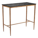 Zuo Nida 109970 Bar Table - Black & Bronze IMAGE 1