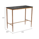 Zuo Nida 109970 Bar Table - Black & Bronze IMAGE 8