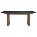 Zuo Lassig 110300 Dining Table - Black & Walnut IMAGE 3