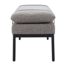 Zuo Padd 110354 Bench - Grey IMAGE 2