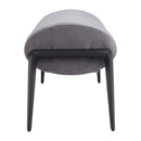 Zuo Glatt 110350 Bench - Grey IMAGE 2