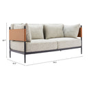 Zuo Stirbe 110345 Loveseat - Grey IMAGE 10