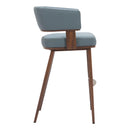 Zuo Poise 110329 Barstool - Azure Grey & Walnut IMAGE 2