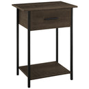 Monarch I 3816 Accent Table - Dark Oak/Black IMAGE 1