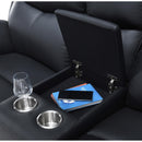 IFDC IF 8120 - L Power Reclining Loveseat - Black IMAGE 2