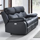 IFDC IF 8120 - S Power Reclining Sofa - Black IMAGE 1